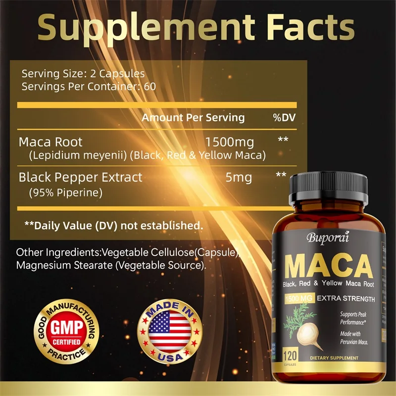 Capsules de Maca - Augmenter l - Herbal Supplement avis et prix