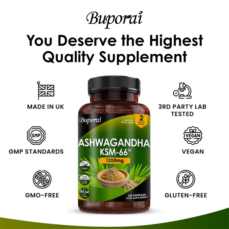 Ashwagandha KSM-66 1200 mg - S - Herbal Supplement avis et prix